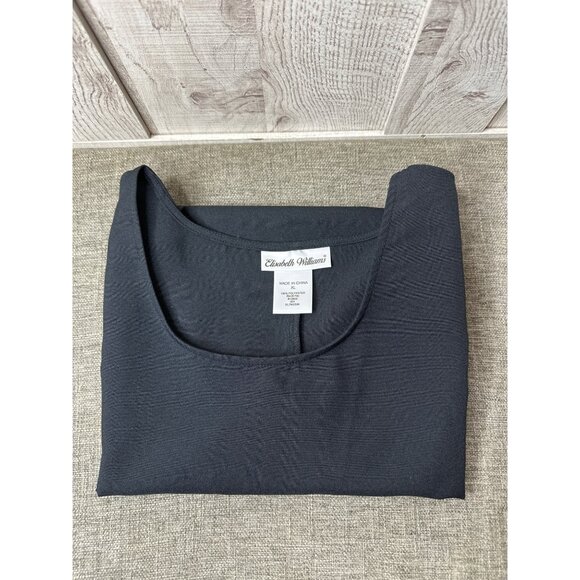Elisabeth Williams Womens Sleeveless Black Blouse XL Career Work Breathable - Picture 3 of 6